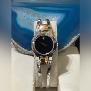 2000s MOVADO Amorosa  Ladies 2 Tone Bracelet Watch, with Original Box